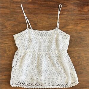 Express Ivory Eyelet Camisole